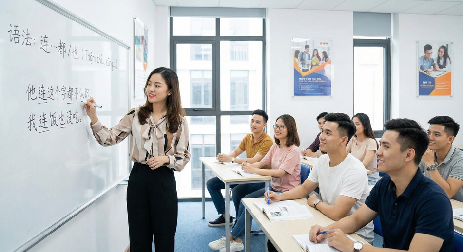 Cấu trúc 连…都 / 也 trong tiếng Trung: cách dùng, ví dụ và bài tập 1 học tiếng trung