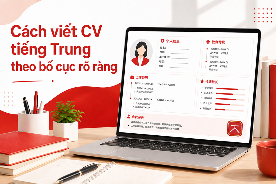 Hình ảnh minh họa CV tiếng Trung chuyên nghiệp